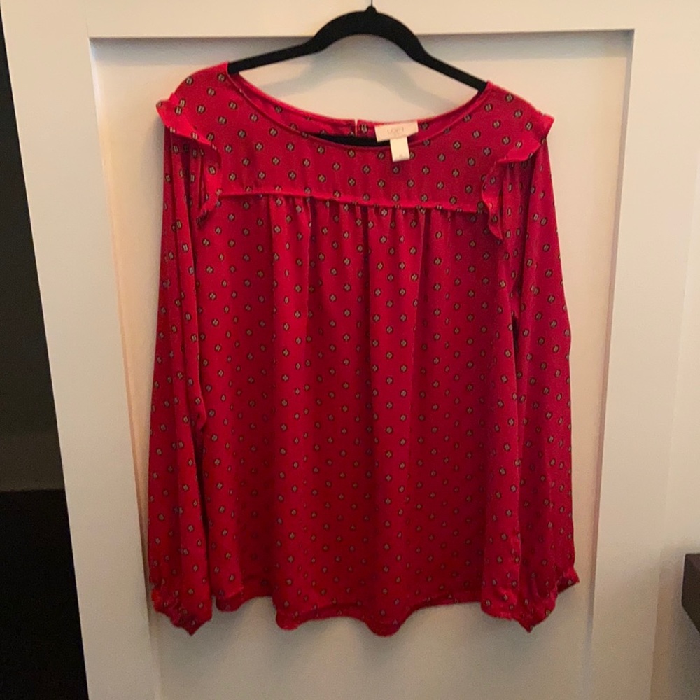 LOFT Outlet red blouse